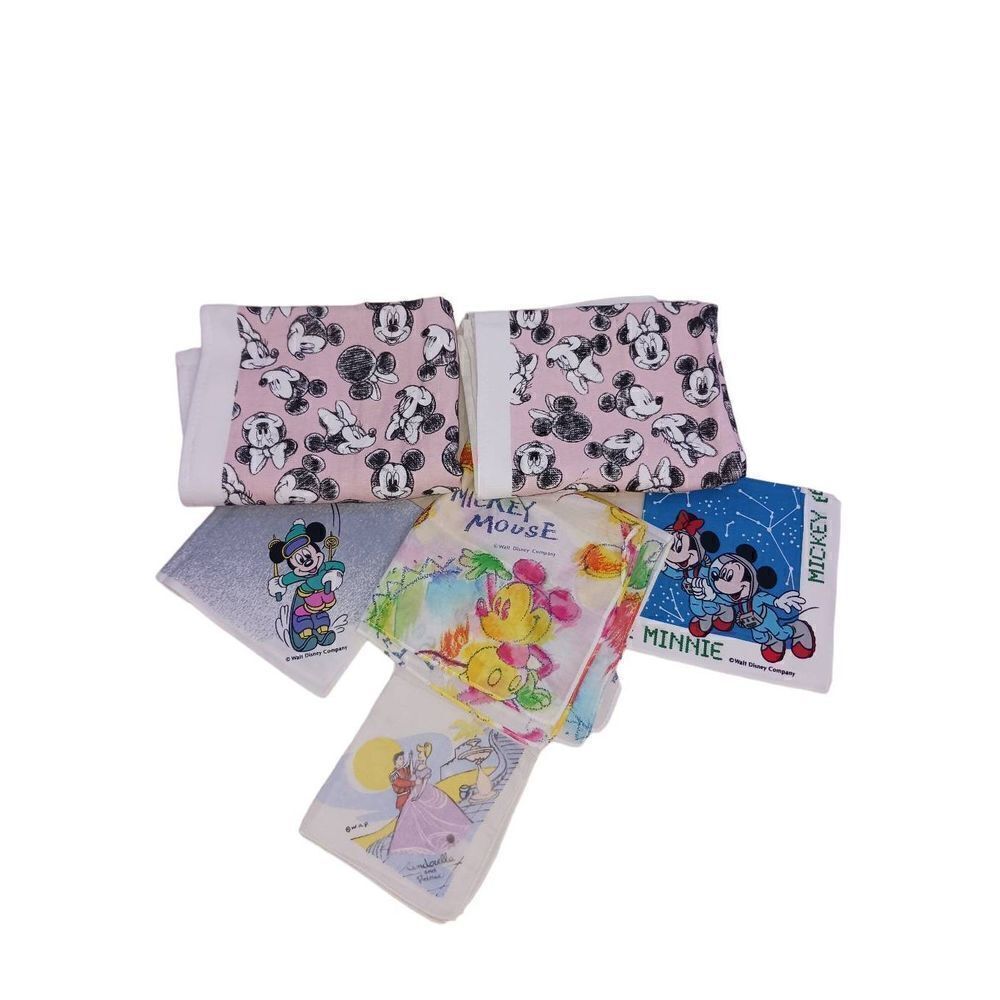 Set of 6 Disney Dish Towels Minnie & Mickey Mouse Cloth Hankerchief​
